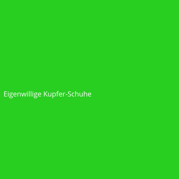 Eigenwillige Kupfer-Schuhe